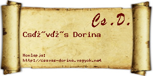 Csávás Dorina névjegykártya