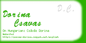 dorina csavas business card