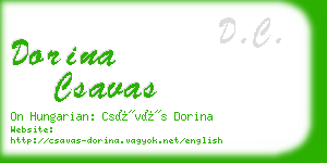 dorina csavas business card
